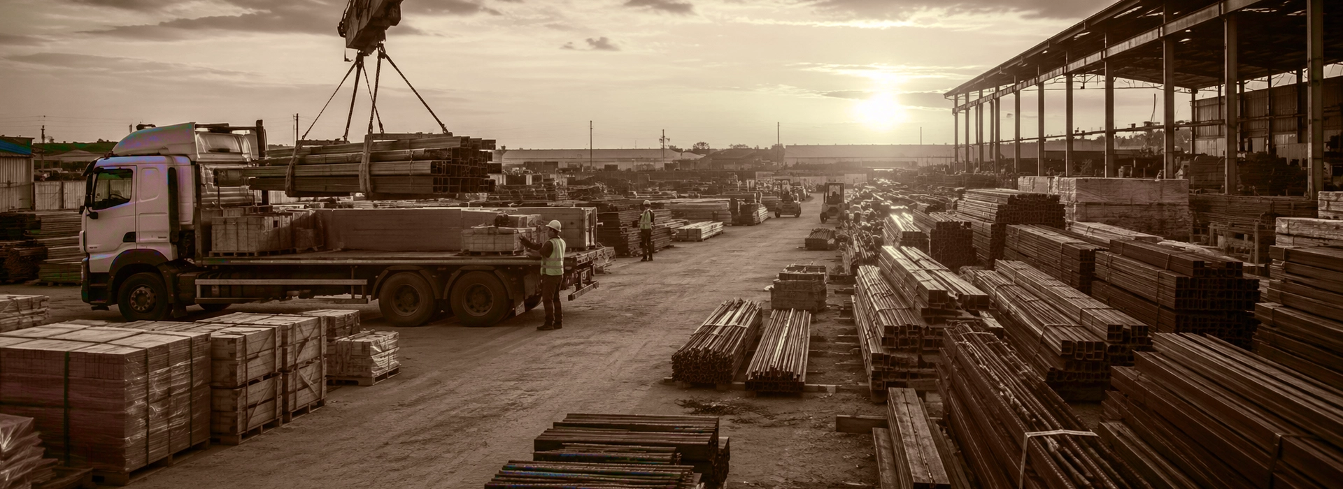 Heavy equipment on an industrial project site